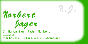 norbert jager business card