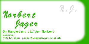 norbert jager business card